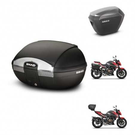 SHAD Maletas laterales + baul trasero herraje 3p montaje SH45 SH 45 SH23 ALU KIT-251765