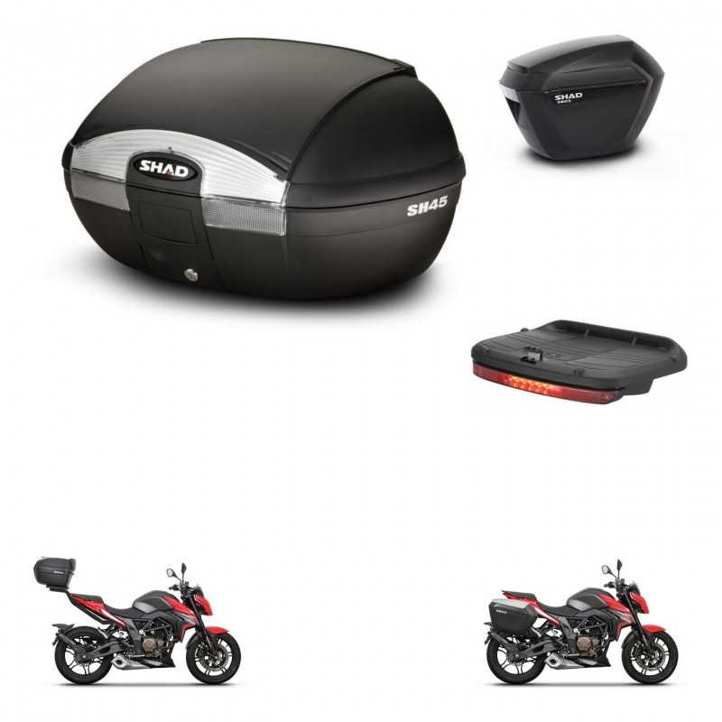 SHAD Side cases + rear trunk + brake light + 3p hardware + mounting hardware SH45 SH 45 SH23 KIT-251768