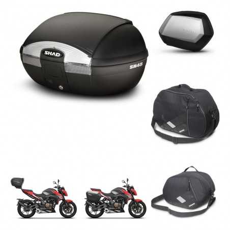 SHAD Maletas laterales + baul trasero accesorios herraje 3p montaje SH45 SH 45 SC SH35 PREMIUM KIT-251781