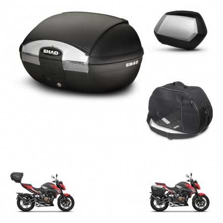 SHAD Maletas laterales + baul trasero bolsa interna herraje 3p montaje SH45 SH 45 SC SH35 PREMIUM KIT-251782