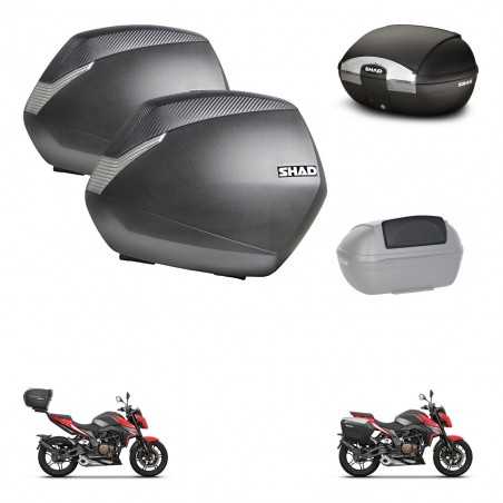 SHAD Rear trunk + side cases + passenger backrest + 3p hardware + mounting hardware SH36 SH 36 SH45 SH 45 KIT-251794