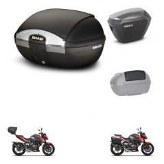 SHAD Maletas laterales + baul trasero respaldo de pasajero herraje 3p montaje SH45 SH 45 SH23 ALU KIT-251801