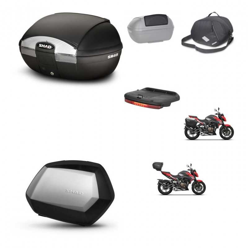 SHAD Maletas laterales + baul trasero accesorios herraje 3p montaje SH45 SH 45 SC SH35 PREMIUM KIT-251808