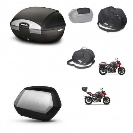 SHAD Maletas laterales + baul trasero accesorios herraje 3p montaje SH45 SH 45 SC SH35 PREMIUM KIT-251817