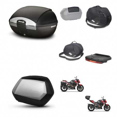 SHAD Maletas laterales + baul trasero accesorios herraje 3p montaje SH45 SH 45 SC SH35 PREMIUM KIT-251826