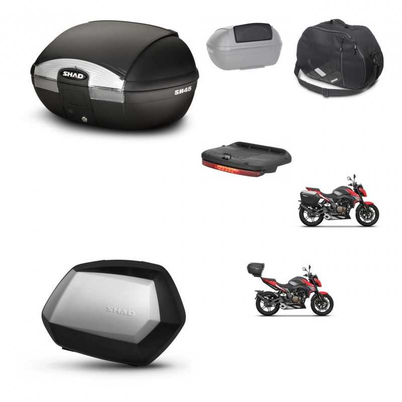 SHAD Maletas laterales + baul trasero accesorios herraje 3p montaje SH45 SH 45 SC SH35 PREMIUM KIT-251827