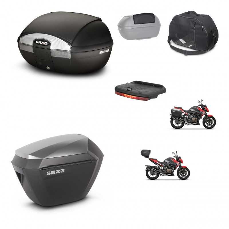 SHAD Side cases + rear trunk + accessories + 3p hardware + mounting hardware SH45 SH 45 SH23 ALU KIT-251828