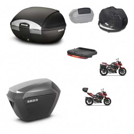 SHAD Side cases + rear trunk + accessories + 3p hardware + mounting hardware SH45 SH 45 SH23 ALU KIT-251828