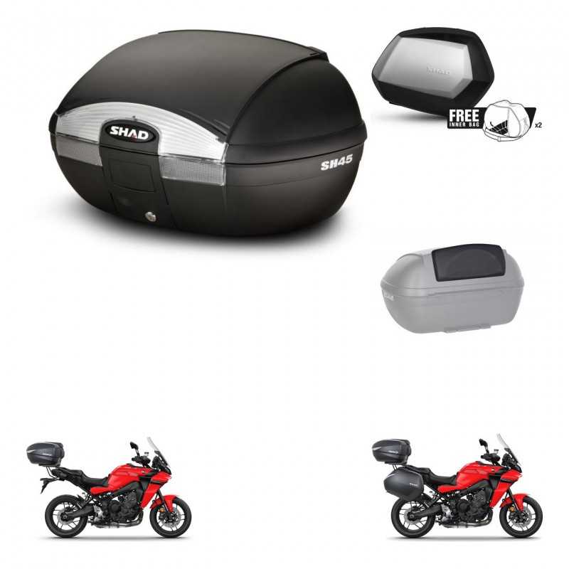SHAD Side cases + rear trunk + passenger backrest + 3p hardware + mounting hardware SH45 SH 45 SH35 KIT-251942