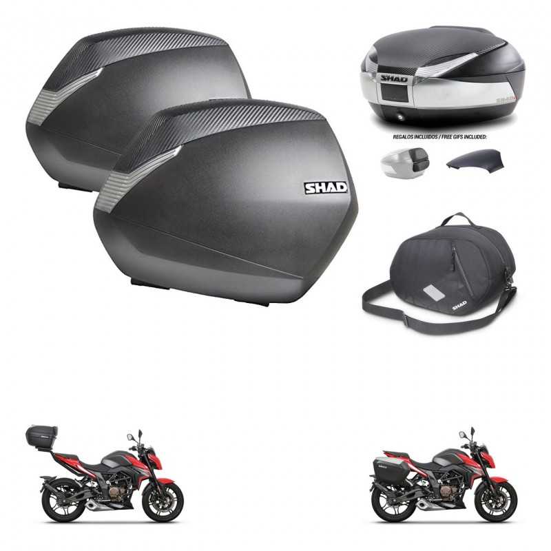 SHAD Rear trunk + side cases + internal bag + 3p hardware + mounting hardware SH36 SH 36 SH48 KIT-256365