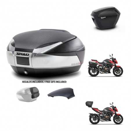 SHAD Maletas laterales + baul trasero herraje 3p montaje SH48 SH23 KIT-256367