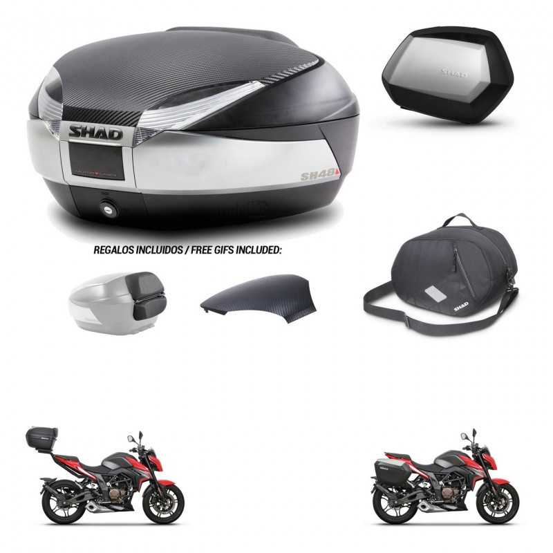 SHAD Side cases + rear trunk + inner bag + 3p hardware + mounting hardware SH48 SC SH35 PREMIUM KIT-256371