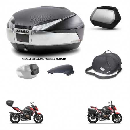 SHAD Maletas laterales + baul trasero bolsa interna herraje 3p montaje SH48 SC SH35 PREMIUM KIT-256371