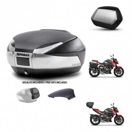 SHAD Side cases + rear trunk + 3p hardware + mounting hardware SH48 SC SH35 PREMIUM KIT-256372