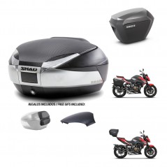 SHAD Side cases + rear trunk + 3p hardware + mounting hardware SH48 SH23 ALU KIT-256373