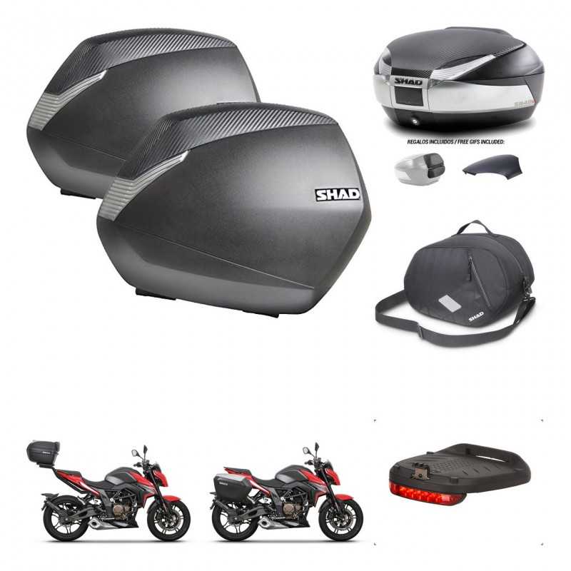 SHAD Baul trasero + maletas laterales accesorios herraje 3p montaje SH36 SH 36 SH48 KIT-256374