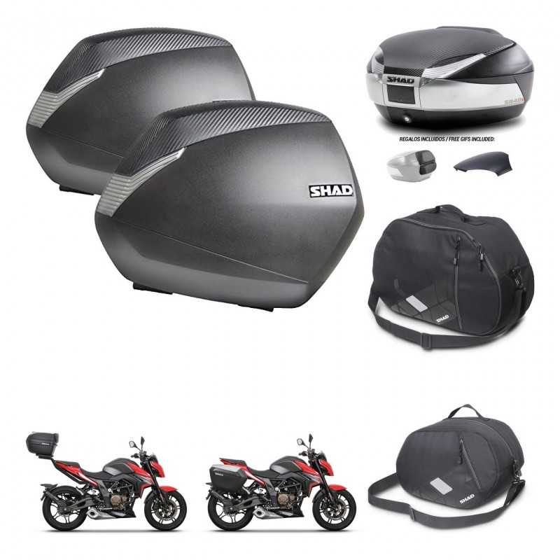 SHAD Rear trunk + side cases + accessories + 3p hardware + mounting hardware SH36 SH 36 SH48 KIT-256383
