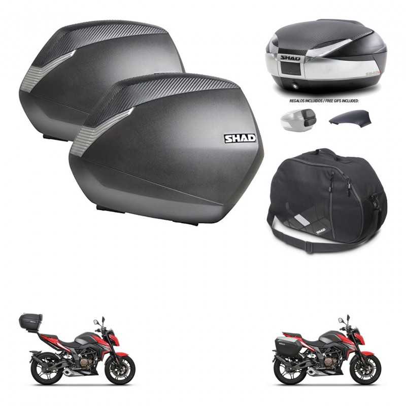 SHAD Rear trunk + side cases + internal bag + 3p hardware + mounting hardware SH36 SH 36 SH48 KIT-256384