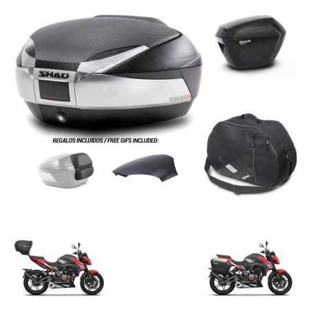 SHAD Maletas laterales + baul trasero bolsa interna herraje 3p montaje SH48 SH23 KIT-256385