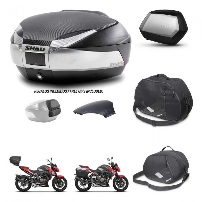 SHAD Side cases + rear trunk + accessories + 3p hardware + mounting hardware SH48 SC SH35 PREMIUM KIT-256389