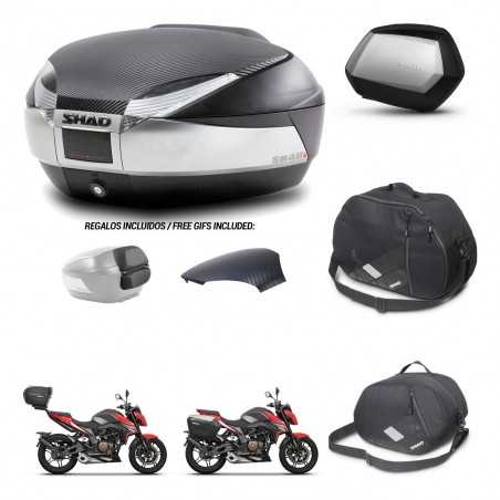 SHAD Maletas laterales + baul trasero accesorios herraje 3p montaje SH48 SC SH35 PREMIUM KIT-256389