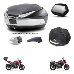SHAD Maletas laterales + baul trasero bolsa interna herraje 3p montaje SH48 SC SH35 PREMIUM KIT-256390