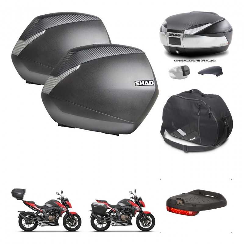 SHAD Rear trunk + side cases + accessories + 3p hardware + mounting hardware SH36 SH 36 SH48 KIT-256393