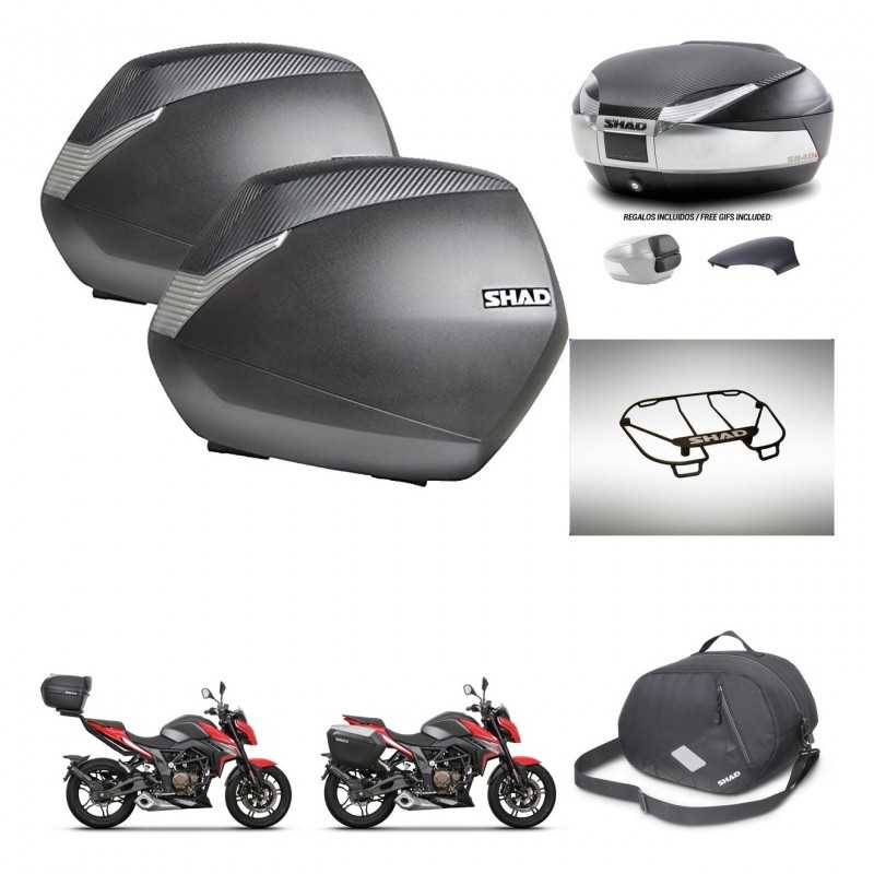SHAD Rear trunk + side cases + accessories + 3p hardware + mounting hardware SH36 SH 36 SH48 KIT-256401