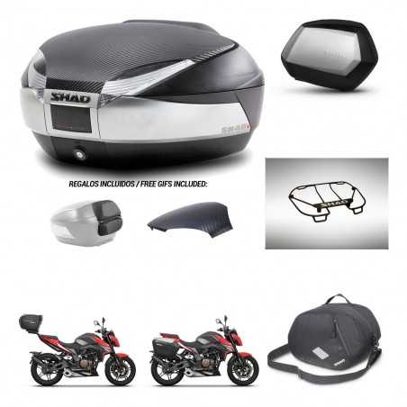 SHAD Maletas laterales + baul trasero accesorios herraje 3p montaje SH48 SC SH35 PREMIUM KIT-256407