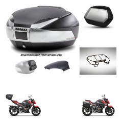 SHAD Side cases + rear trunk + upper rack rack + 3p hardware + mounting hardware SH48 SC SH35 PREMIUM KIT-256408