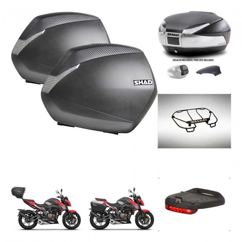 SHAD Rear trunk + side cases + accessories + 3p hardware + mounting hardware SH36 SH 36 SH48 KIT-256411