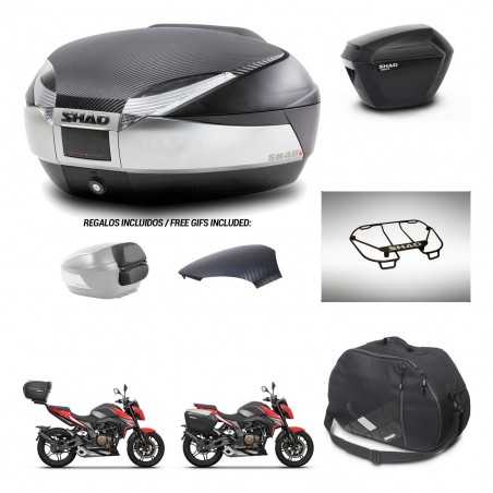 SHAD Maletas laterales + baul trasero accesorios herraje 3p montaje SH48 SH23 KIT-256421