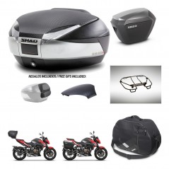 SHAD Side cases + rear trunk + accessories + 3p hardware + mounting hardware SH48 SH23 ALU KIT-256427