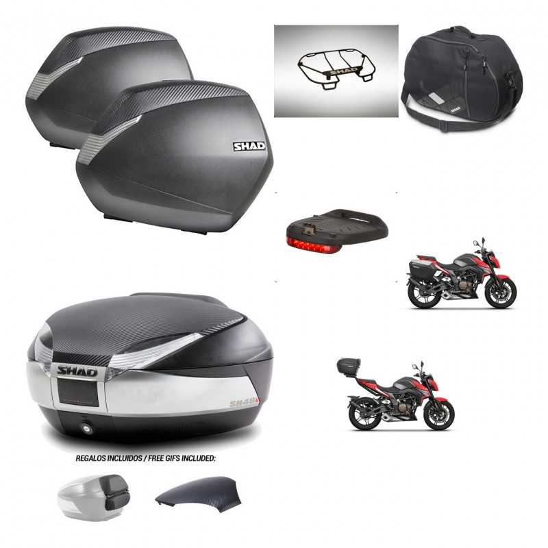 SHAD Baul trasero + maletas laterales accesorios herraje 3p montaje SH36 SH 36 SH48 KIT-256429