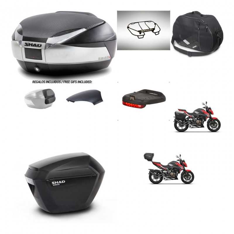 SHAD Maletas laterales + baul trasero accesorios herraje 3p montaje SH48 SH23 KIT-256430