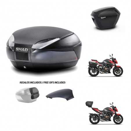 SHAD Maletas laterales + baul trasero herraje 3p montaje SH48 SH23 KIT-258671