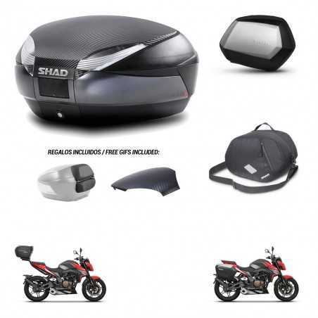 SHAD Maletas laterales + baul trasero bolsa interna herraje 3p montaje SH48 SC SH35 PREMIUM KIT-258675