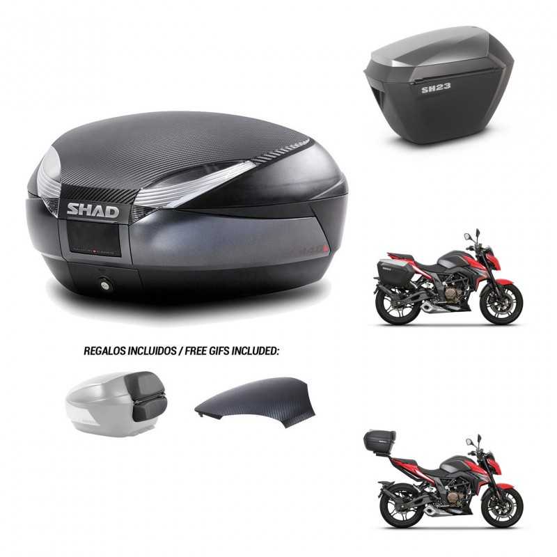 SHAD Maletas laterales + baul trasero herraje 3p montaje SH48 SH23 ALU KIT-258677