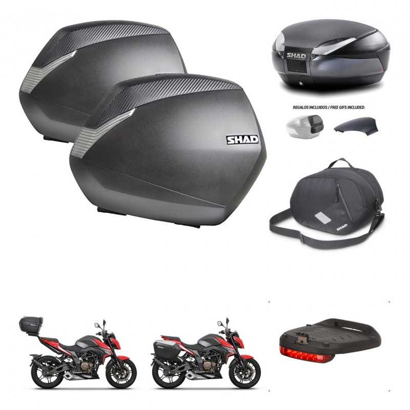 SHAD Baul trasero + maletas laterales accesorios herraje 3p montaje SH36 SH 36 SH48 KIT-258678