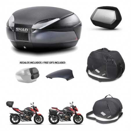 SHAD Maletas laterales + baul trasero accesorios herraje 3p montaje SH48 SC SH35 PREMIUM KIT-258693