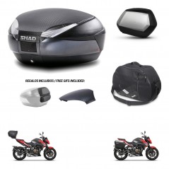 SHAD Side cases + rear trunk + inner bag + 3p hardware + mounting hardware SH48 SC SH35 PREMIUM KIT-258694