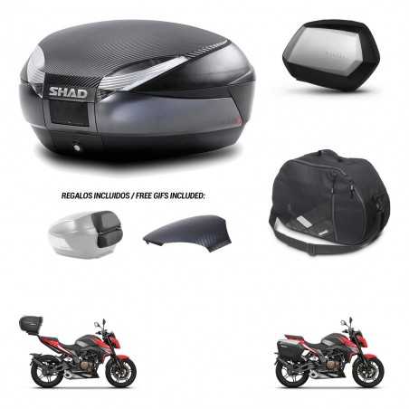 SHAD Maletas laterales + baul trasero bolsa interna herraje 3p montaje SH48 SC SH35 PREMIUM KIT-258694