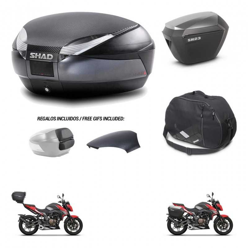 SHAD Maletas laterales + baul trasero bolsa interna herraje 3p montaje SH48 SH23 ALU KIT-258695
