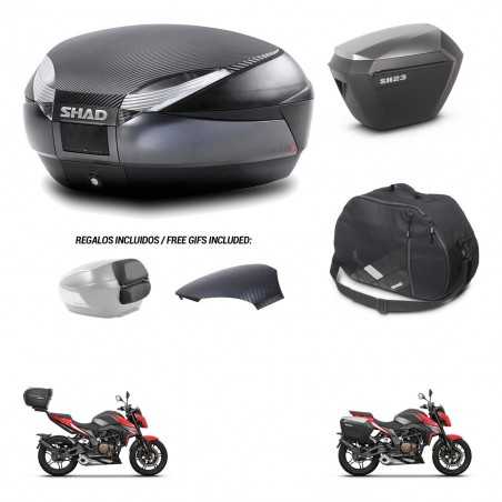 SHAD Maletas laterales + baul trasero bolsa interna herraje 3p montaje SH48 SH23 ALU KIT-258695