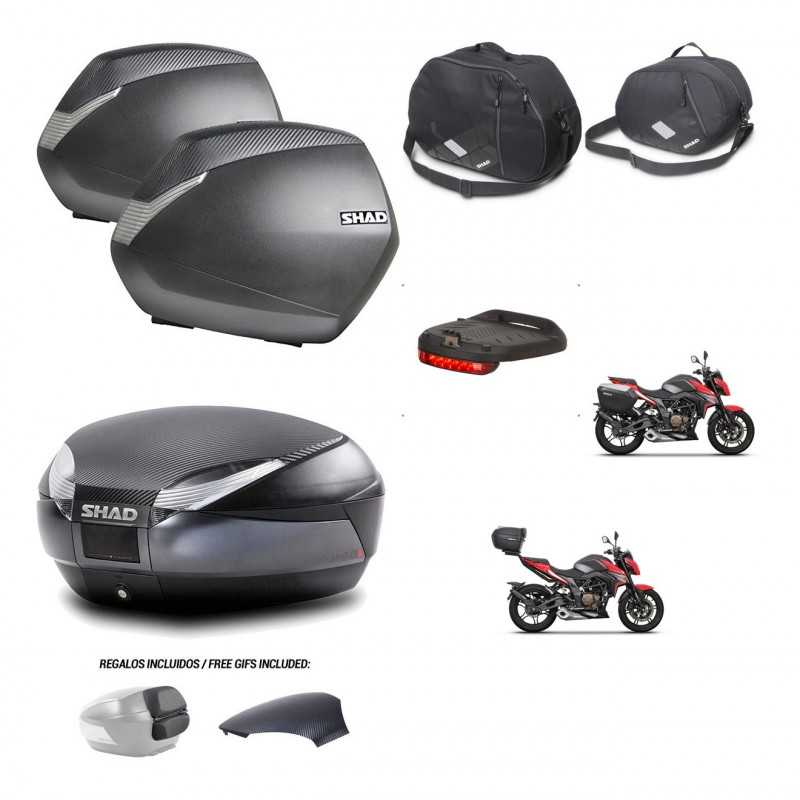 SHAD Rear trunk + side cases + accessories + 3p hardware + mounting hardware SH36 SH 36 SH48 KIT-258696