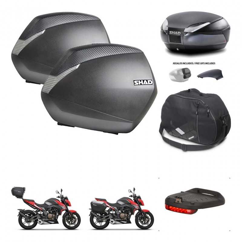 SHAD Baul trasero + maletas laterales accesorios herraje 3p montaje SH36 SH 36 SH48 KIT-258697