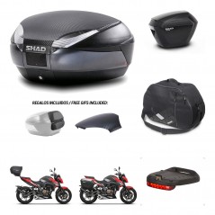 SHAD Side cases + rear trunk + accessories + 3p hardware + mounting hardware SH48 SH23 KIT-258698