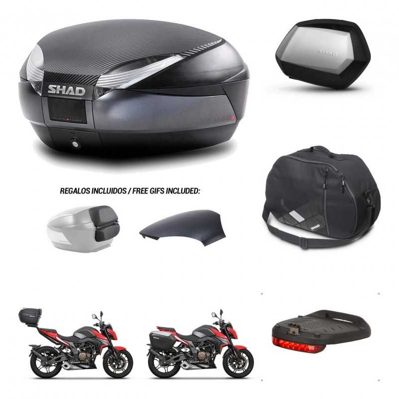SHAD Side cases + rear trunk + accessories + 3p hardware + mounting hardware SH48 SC SH35 PREMIUM KIT-258703