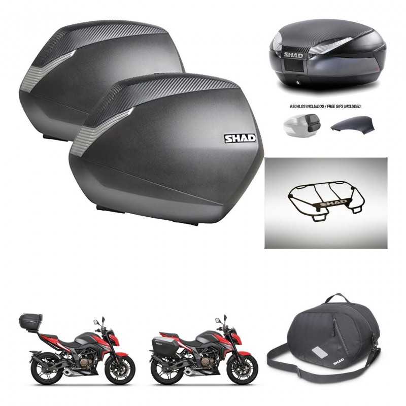 SHAD Rear trunk + side cases + accessories + 3p hardware + mounting hardware SH36 SH 36 SH48 KIT-258705
