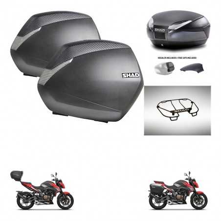 SHAD Rear trunk + side cases + upper rack rack + 3p hardware + mounting hardware SH36 SH 36 SH48 KIT-258706